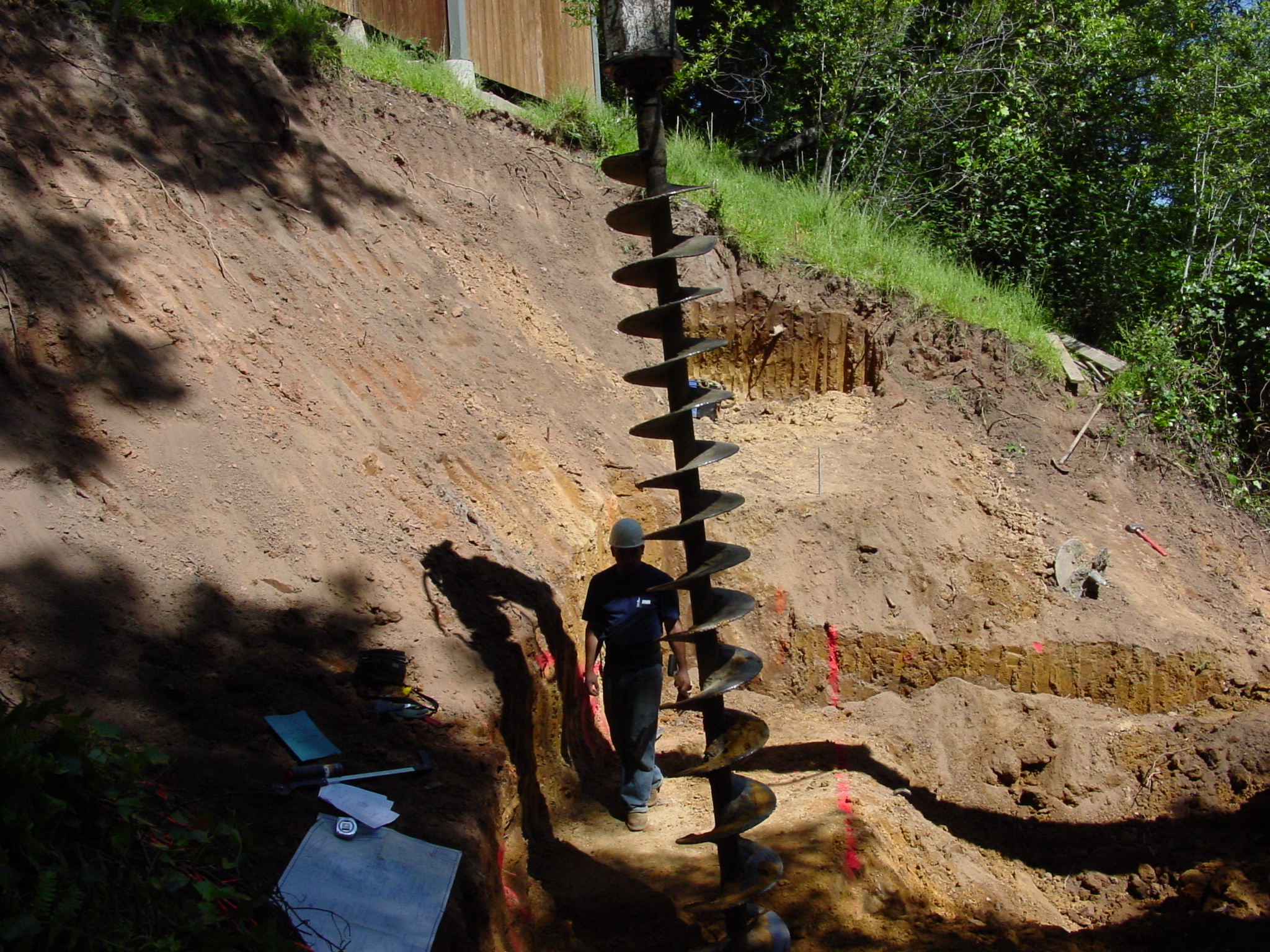 Continuous flight auger drilling