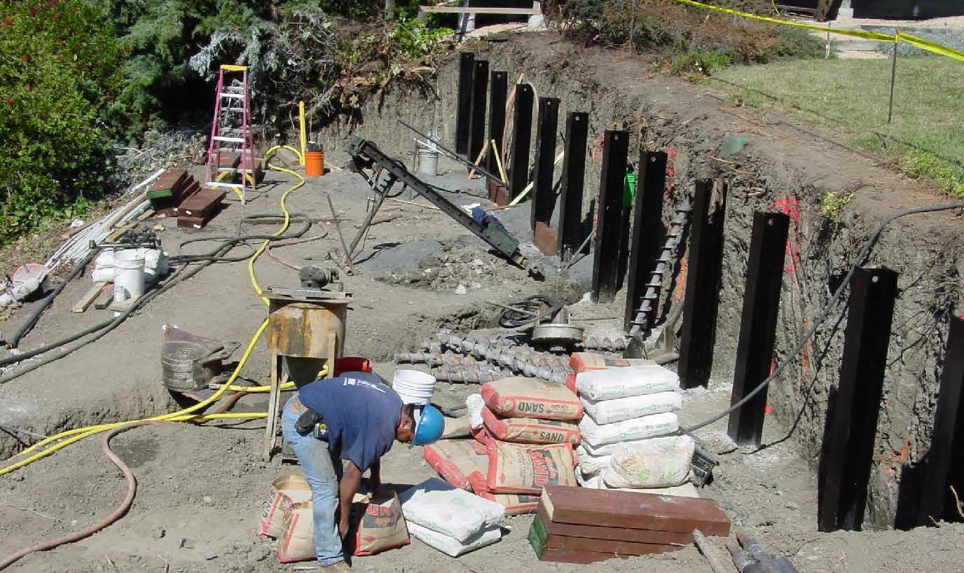 Tiburon Slide Repair: Failing Retaining Wall Endangered Residence #1