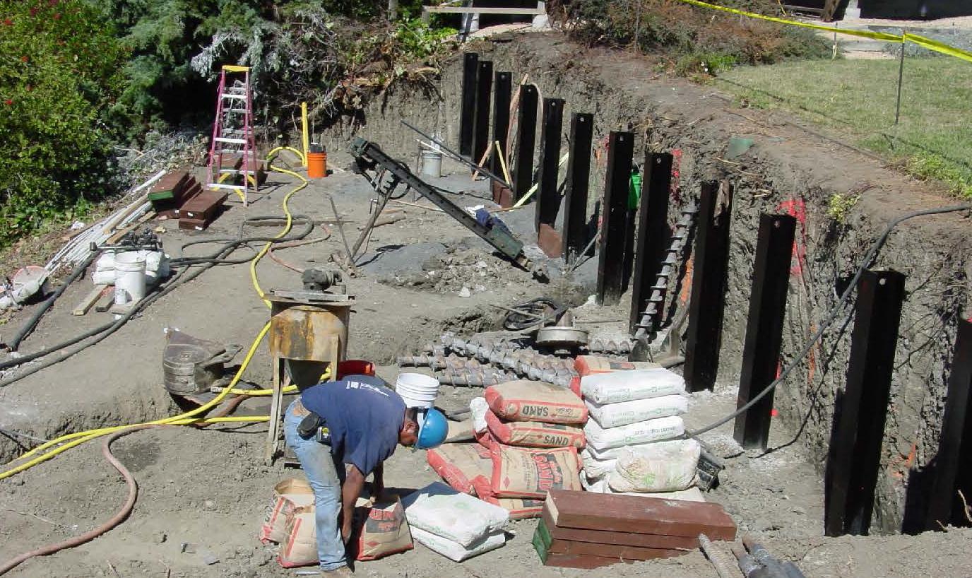 Tiburon Slide Repair: Failing Retaining Wall Endangered Residence