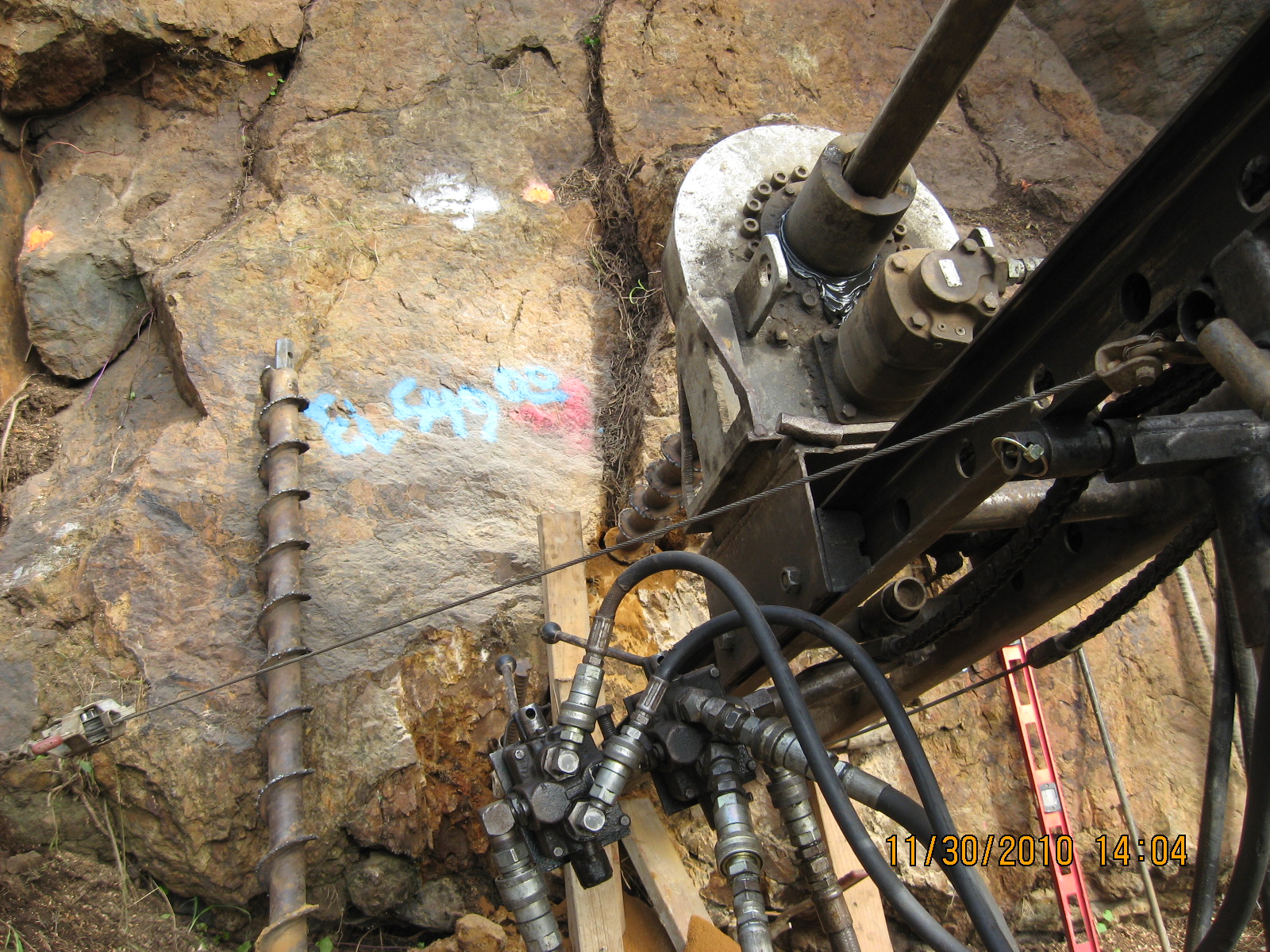 Hard rock drilling in remote location